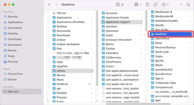 Remove OneDrive related files