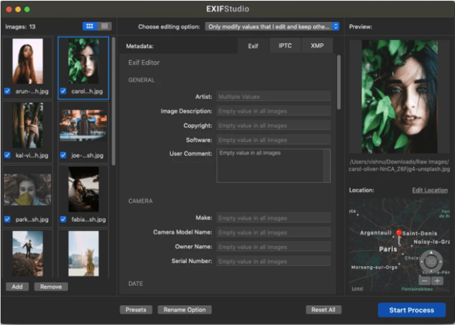 free Photo EXIF Editor for Mac