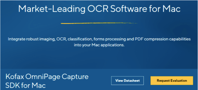 Kofax OmniPage Capture SDK for Mac