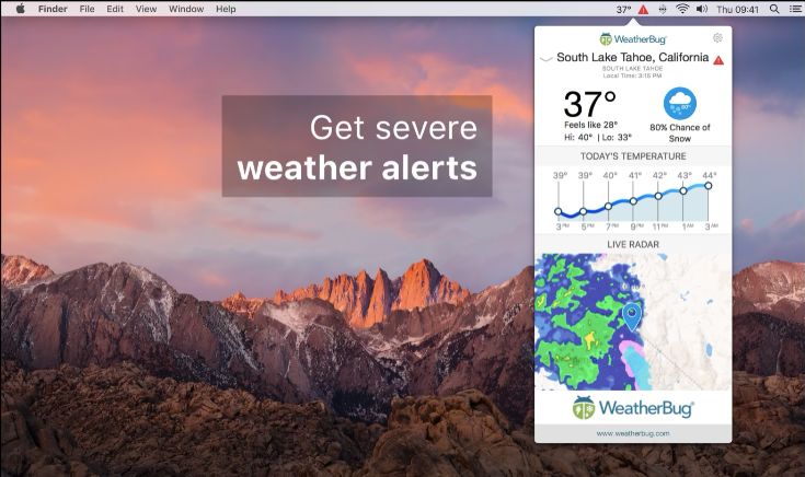 best free Weather Apps for Mac
