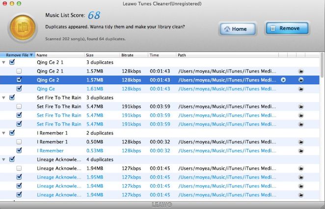 Free iTunes duplicate remover