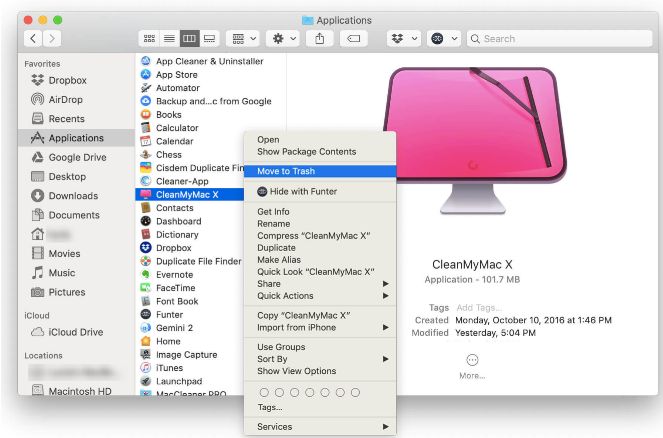 locate CleanMyMac application